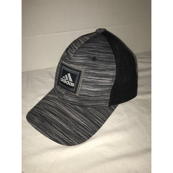 Adidas Black & Gray Flexfit Fitted Breathable Baseball Cap - Picture 2 of 6